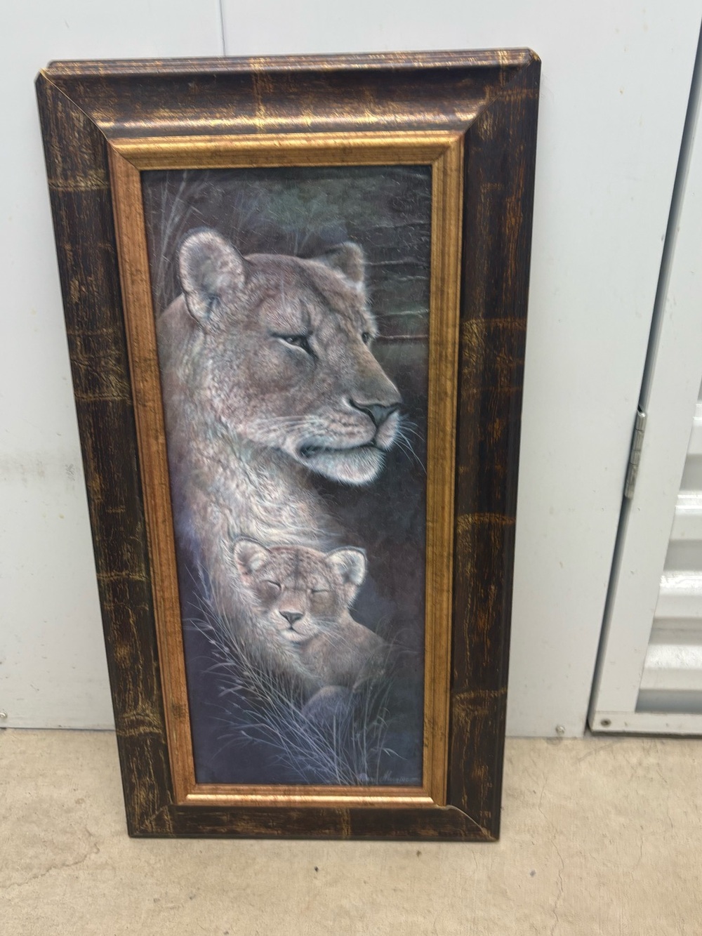 “Proud Mother” Vertical Print by Ruane Manning in Faux Mahogany Frame